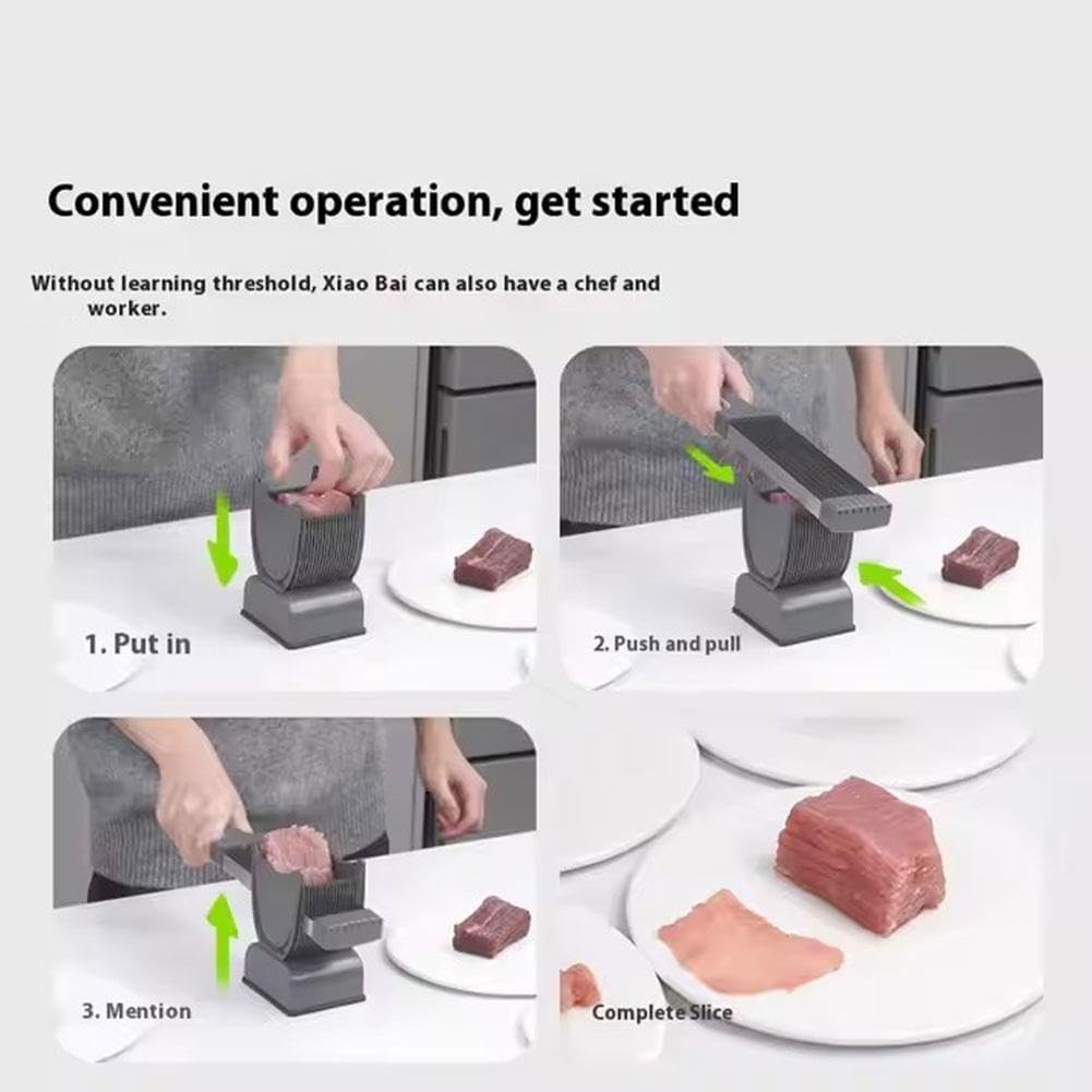 Trancheuse à Viande Manuelle - inox - compacte - découpe précise
