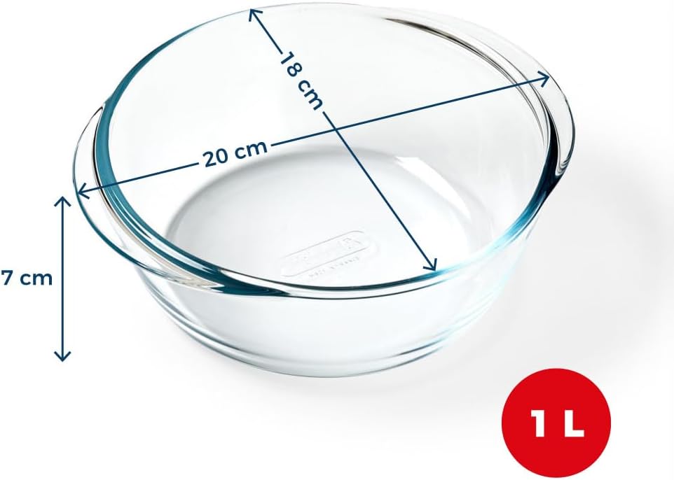 Pyrex - Idéal Airfryer - 20x17 cm - Plat carré verre résistant, 1L