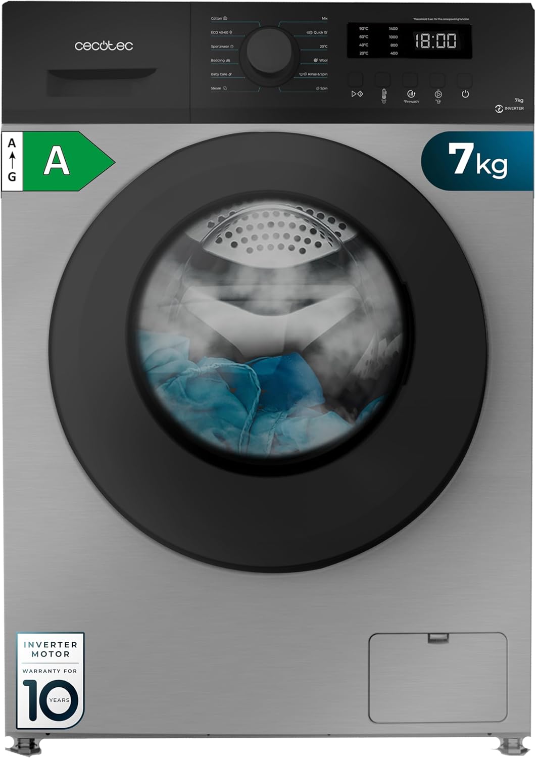 Cecotec - Bolero DressCode 7kg - 12 programmes1400tr/min