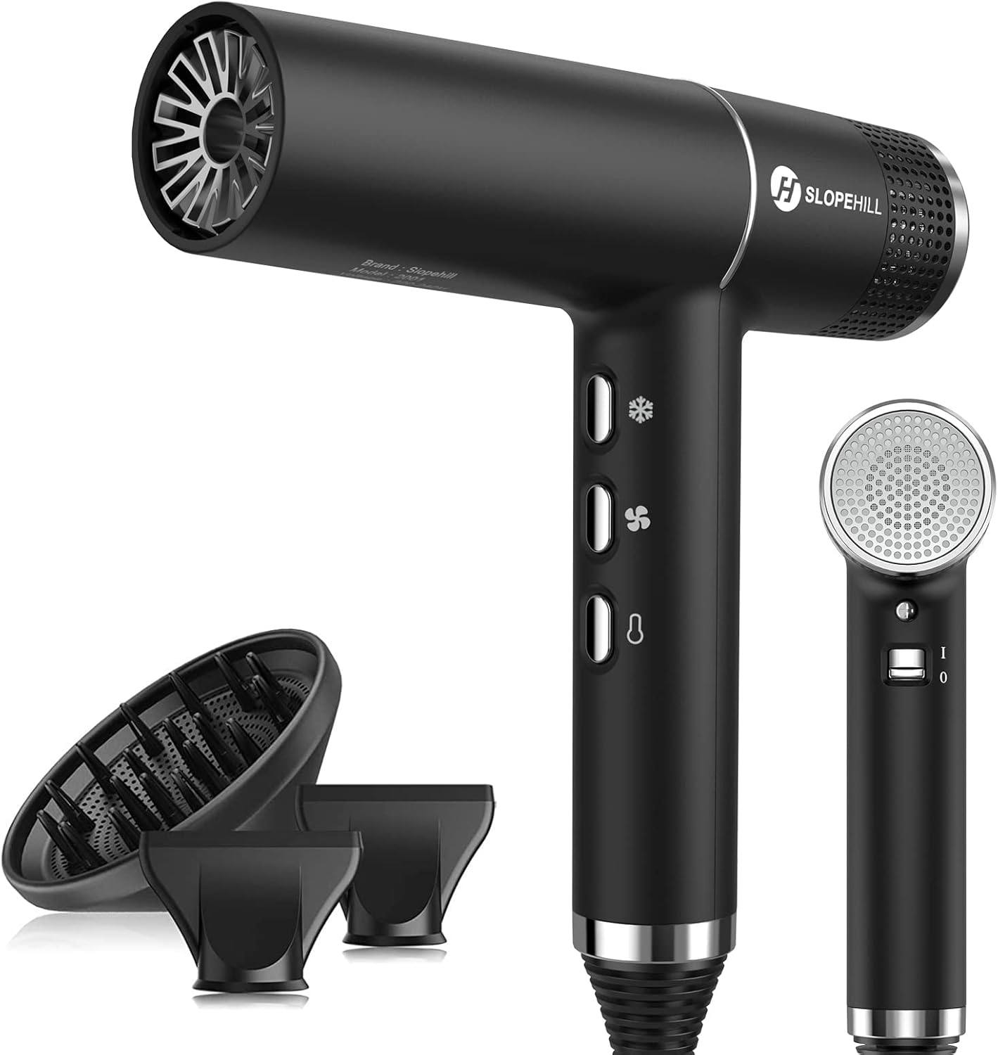 Slopehill - Sèche-cheveux pro, 268g, moteur sans balais, 2000W