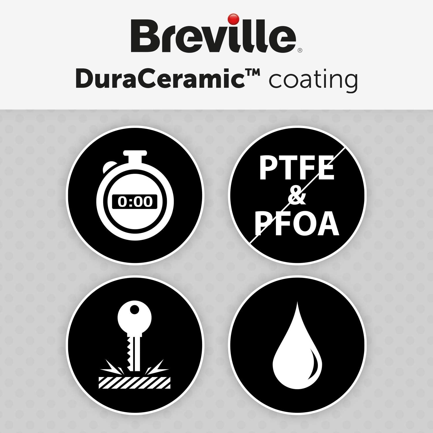 Breville - Machine à gaufres série VST072X - compacte - Gris/Argent - VST072X