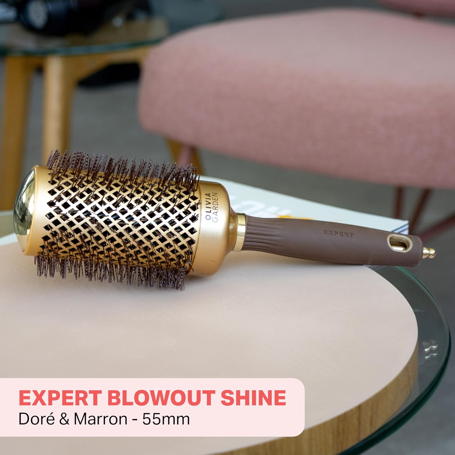 Olivia Garden - Expert Blowout Shine - ronde céramique antistatique - brushing sans frisottis