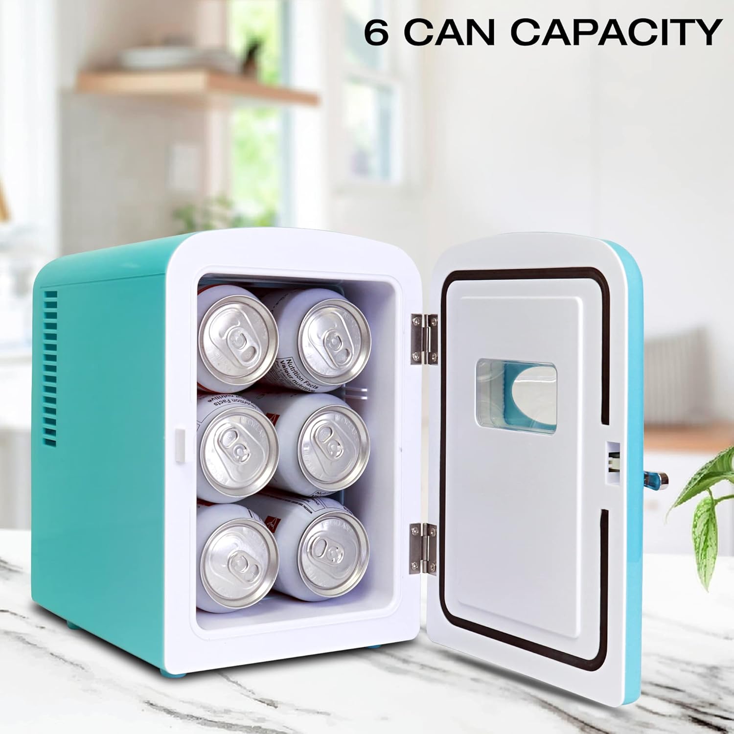 Koolatron - mini frigo rétro 4L - portable, boissons/cosmétiques, vert