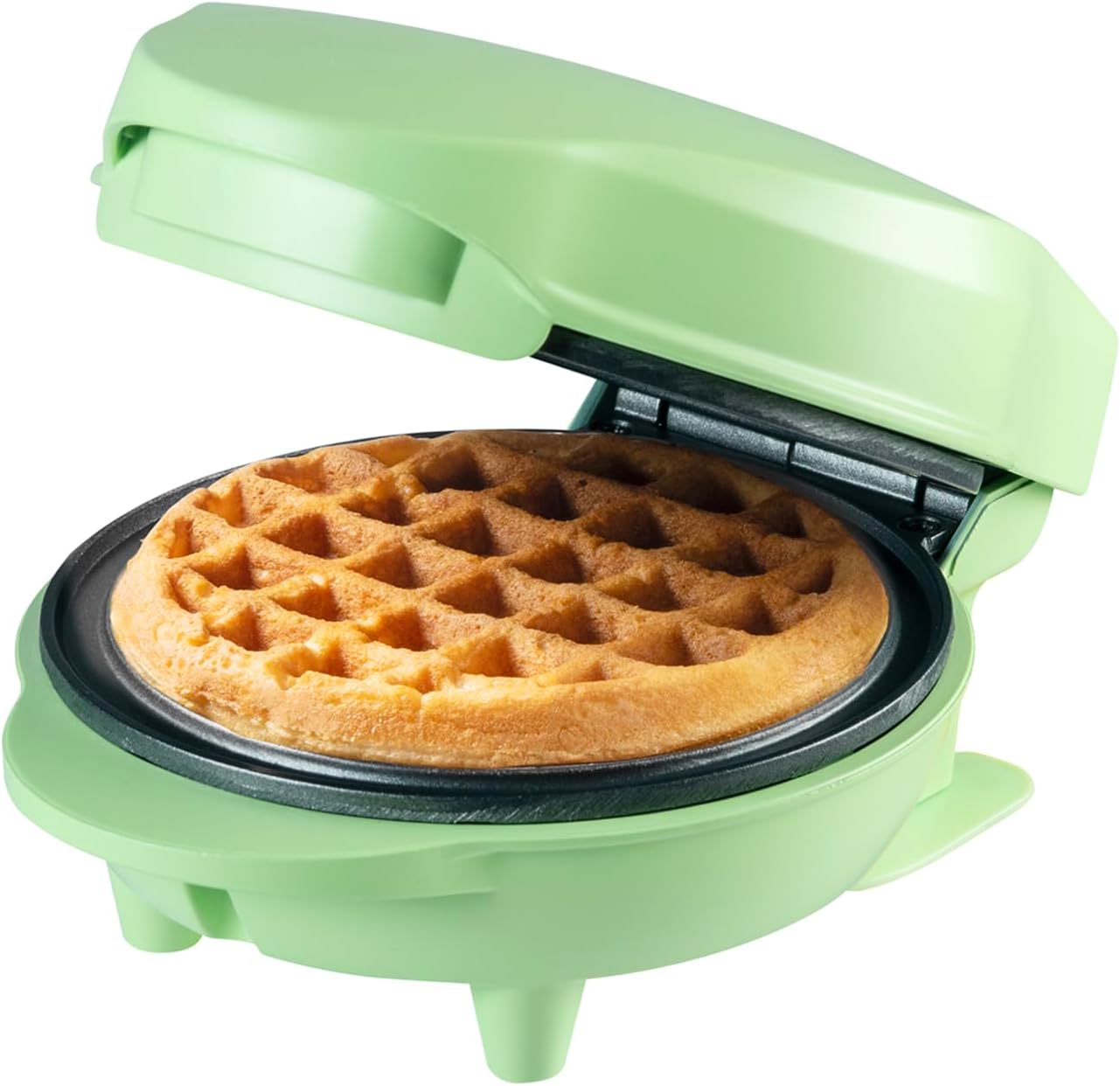 Bestron - Mini gaufrier rétro menthe mat - compact - revêtement antiadhésif
