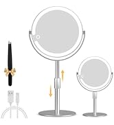 MOMOKUBA Miroir cosmétique avec éclairage, miroir grossissant 20x, éclairage des deux côtés...