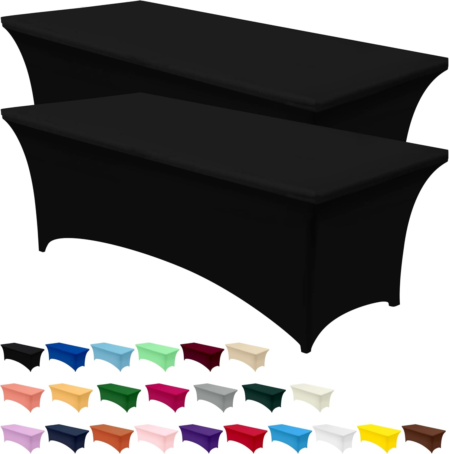 Utopia Kitchen - nappe extensible - 244 cm - polyester spandex, lavable, infroissable, lot de 2