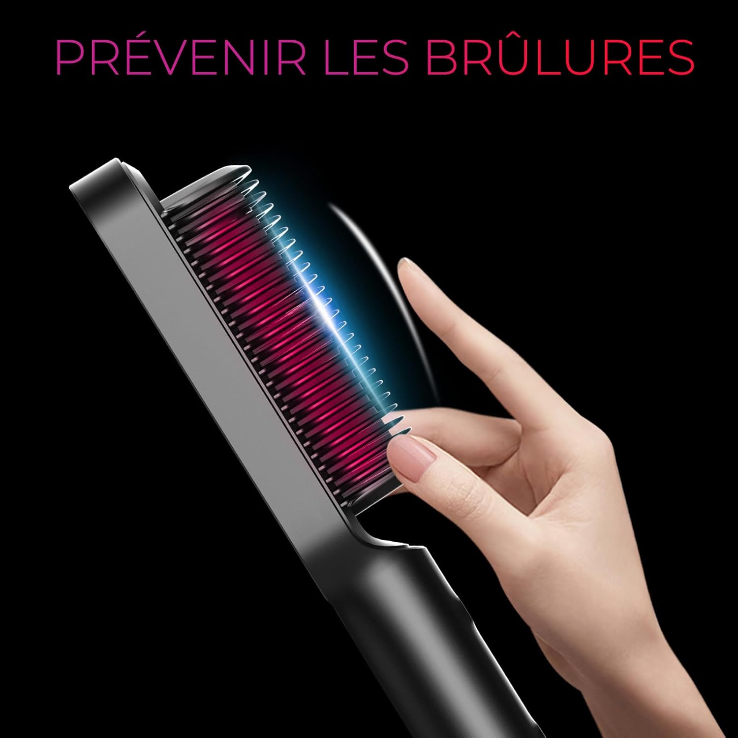 TYMO - RING - Brosse lissante céramique, 5 températures, chauffe rapide