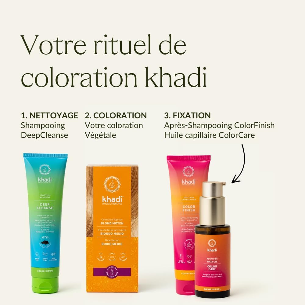 khadi - Blond Moyen - 100 g - coloration végétale dorée 100% naturelle