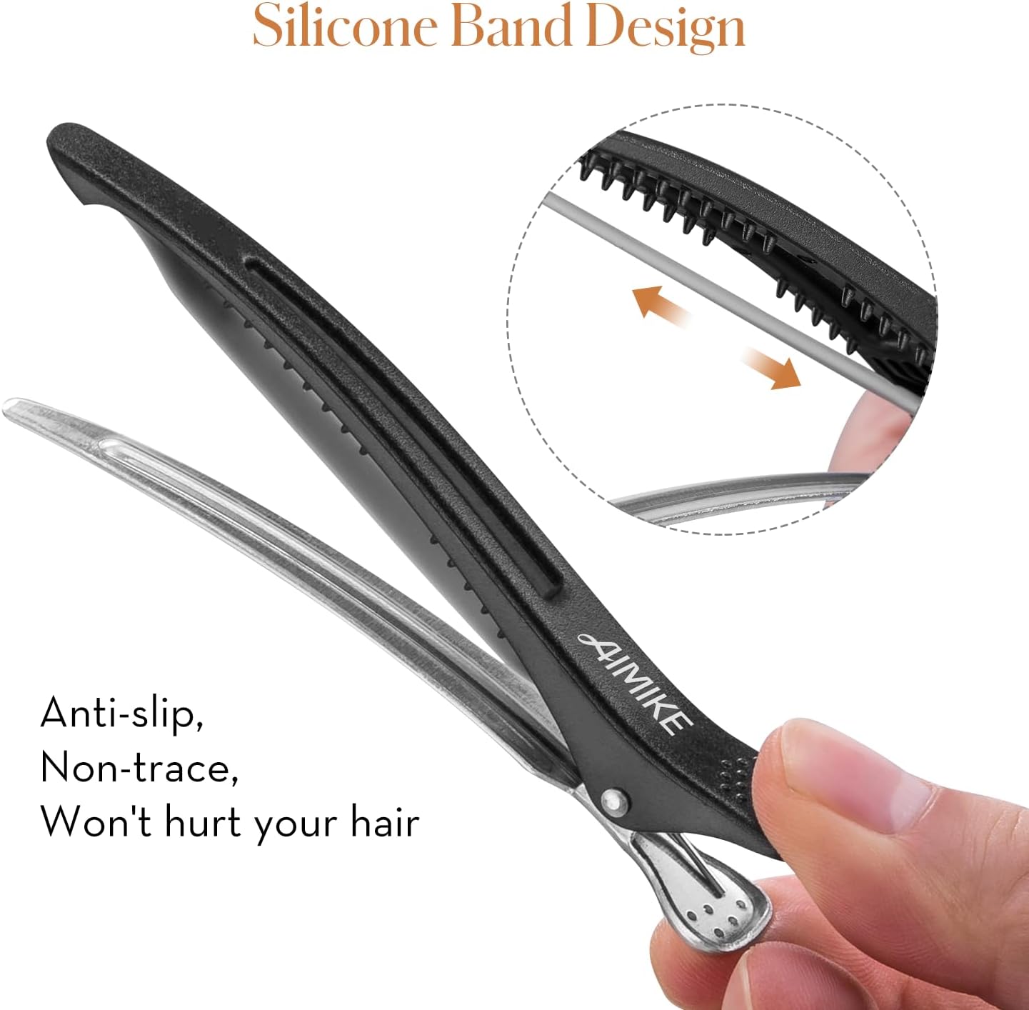 AIMIKE – pinces à cheveux pro antidérapantes 4,3