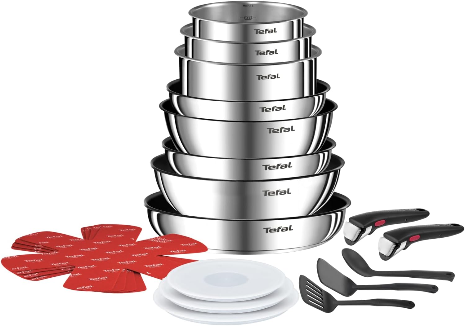 Tefal - Ingenio Emotion - batterie 20 pièces, induction, poignées amovibles, L897SK04