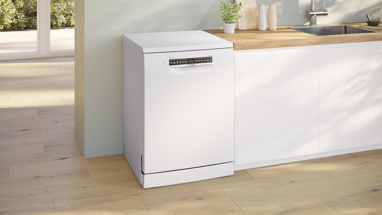 Bosch - Lave-vaisselle Série 4, 60cm, pose libre, blanc - SMS4EMW01F