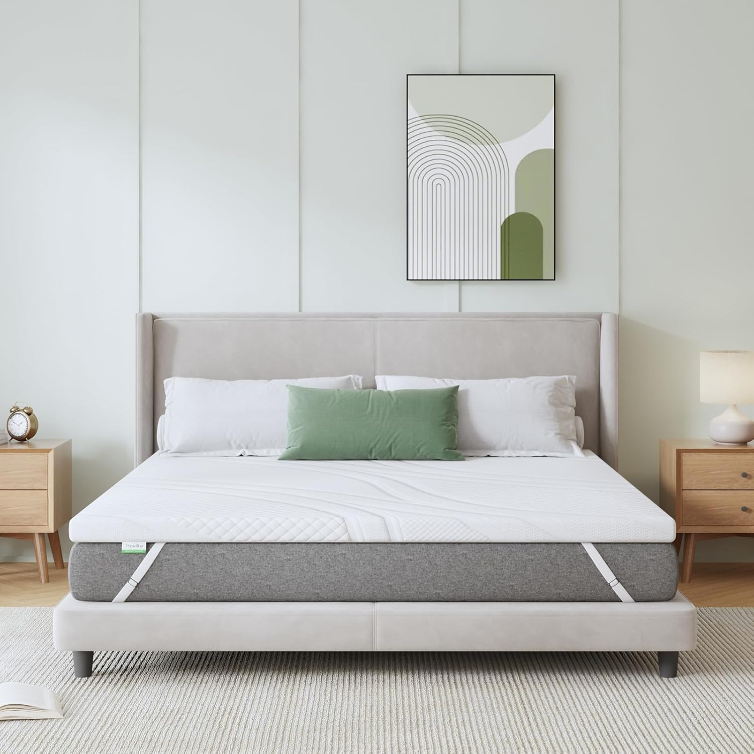 Novilla - Surmatelas Gel Mémoire - 160x190 - 5cm, Confort, Antidérapant