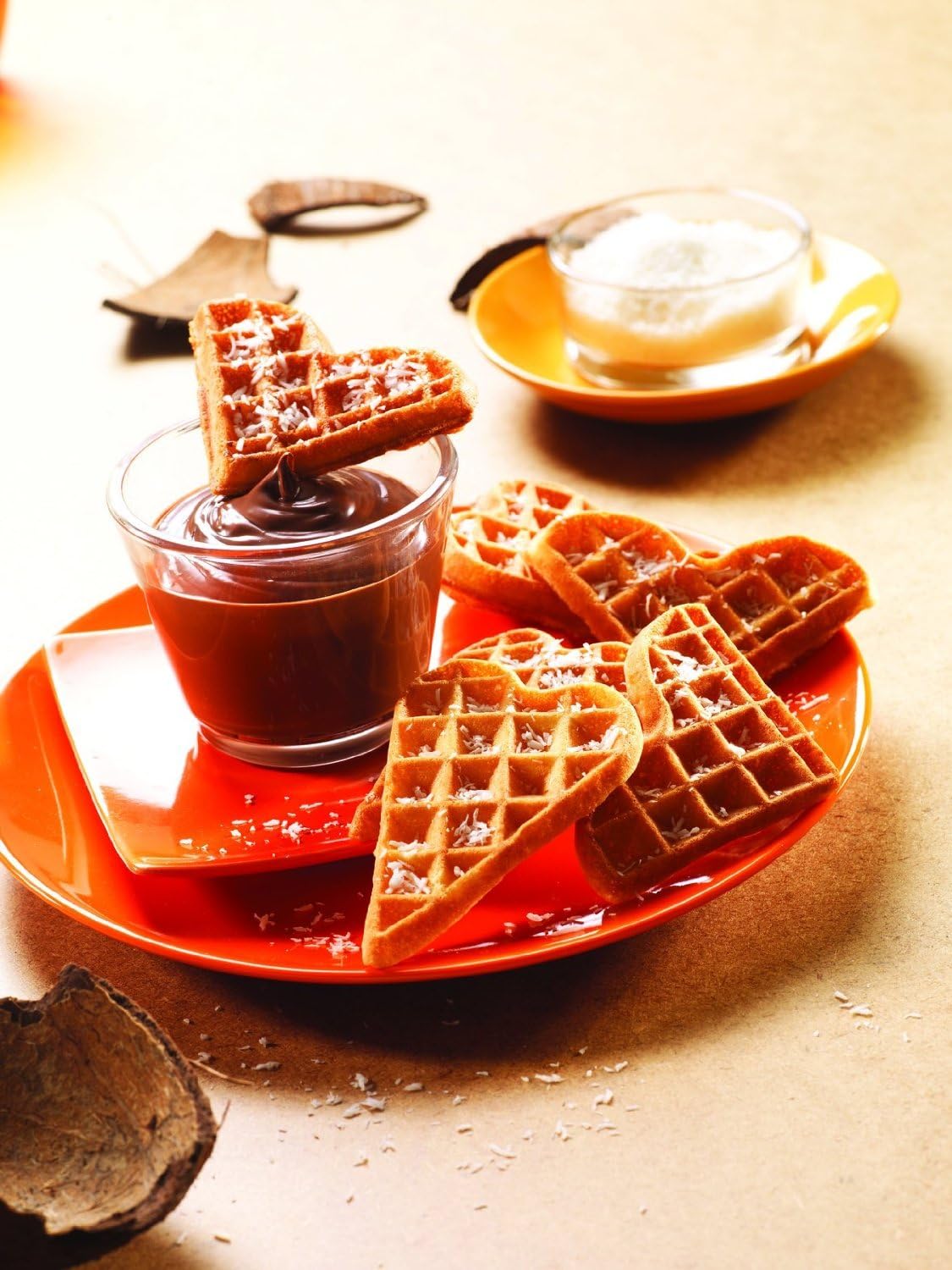 Tefal - Snack Collection - plaques gaufre cœur, livre recettes - XA800612