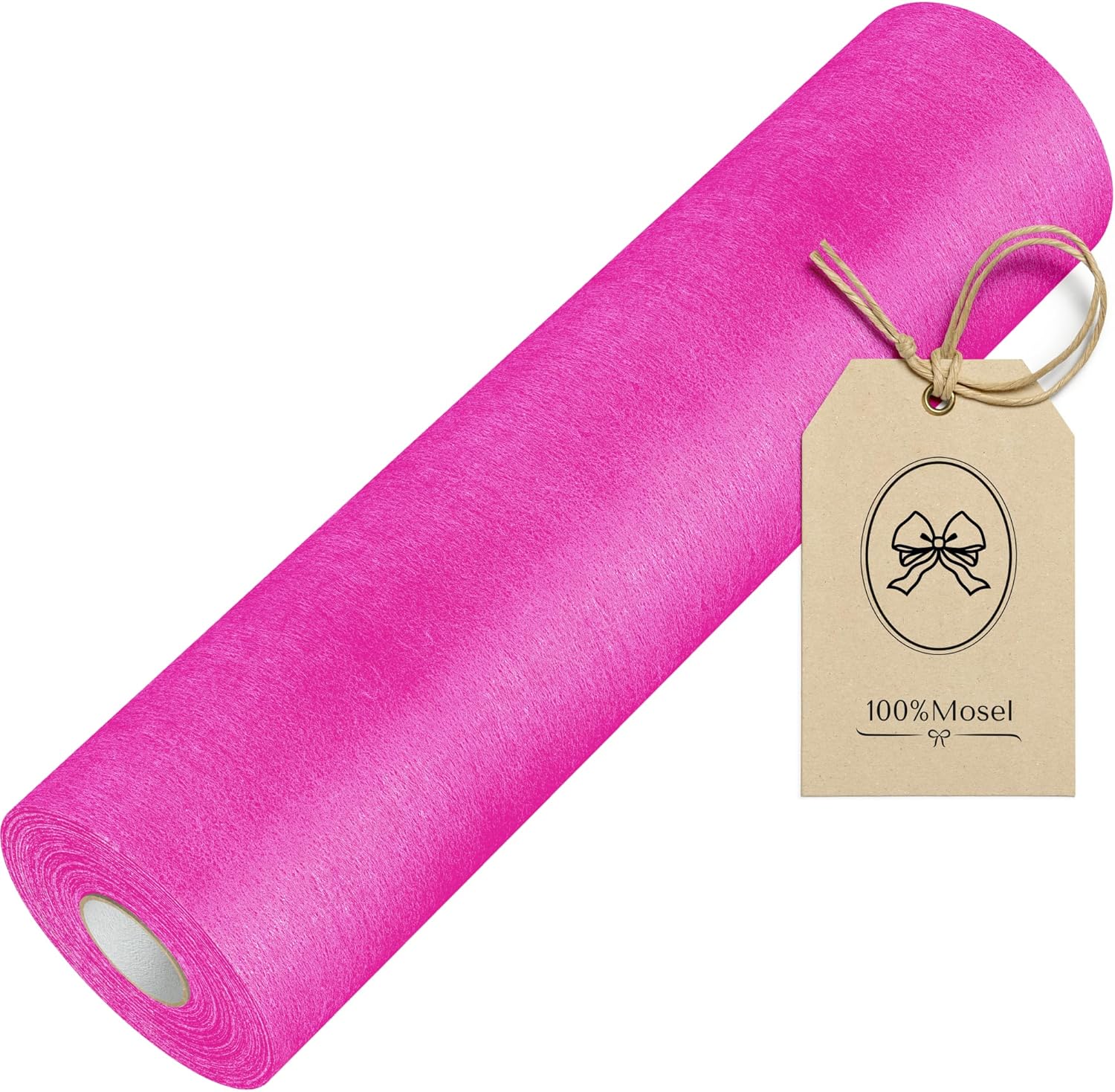 100%Mosel - Chemin de table non-tissé - 30x2500 cm - rose fuchsia, pour occasions spéciales