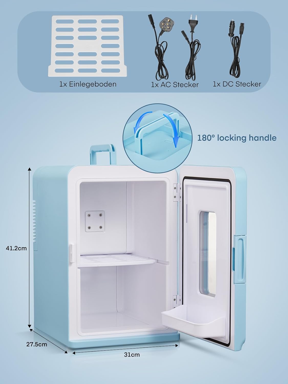 FOHERE - Mini Frigo 15L - compact, chaud/froid, silencieux, portable