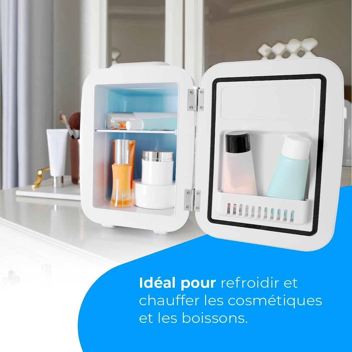 NK - mini réfrigérateur 4L - 12V/220V - froid/chaud, compact