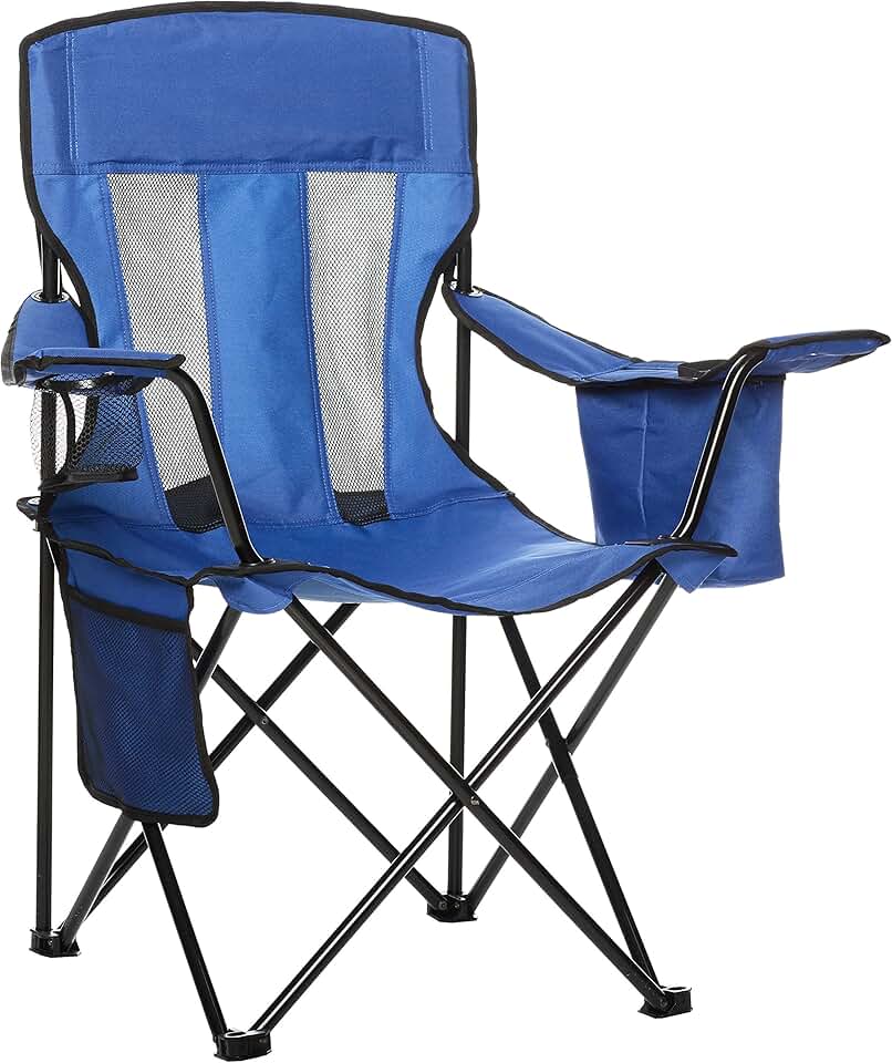 melyano Basics - chaise de camping pliante - dossier haut, poche isotherme