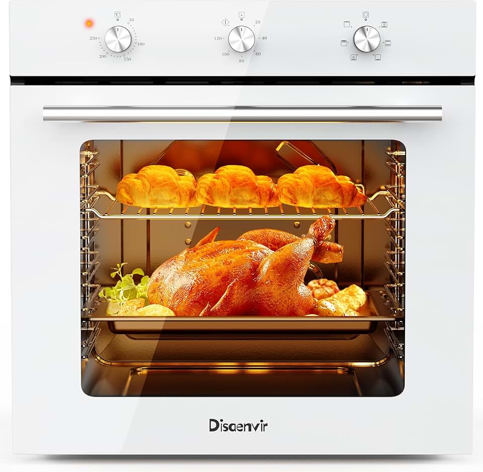 Fourneau intégré - 60 cm, 60L, 2,2kW, 6 fonctions, minuterie, grill