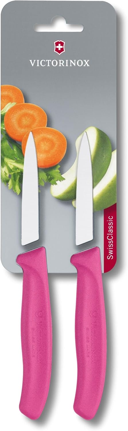 Victorinox - Swiss Classic set - 8 cm - 2 couteaux inox, coupe précise, rose