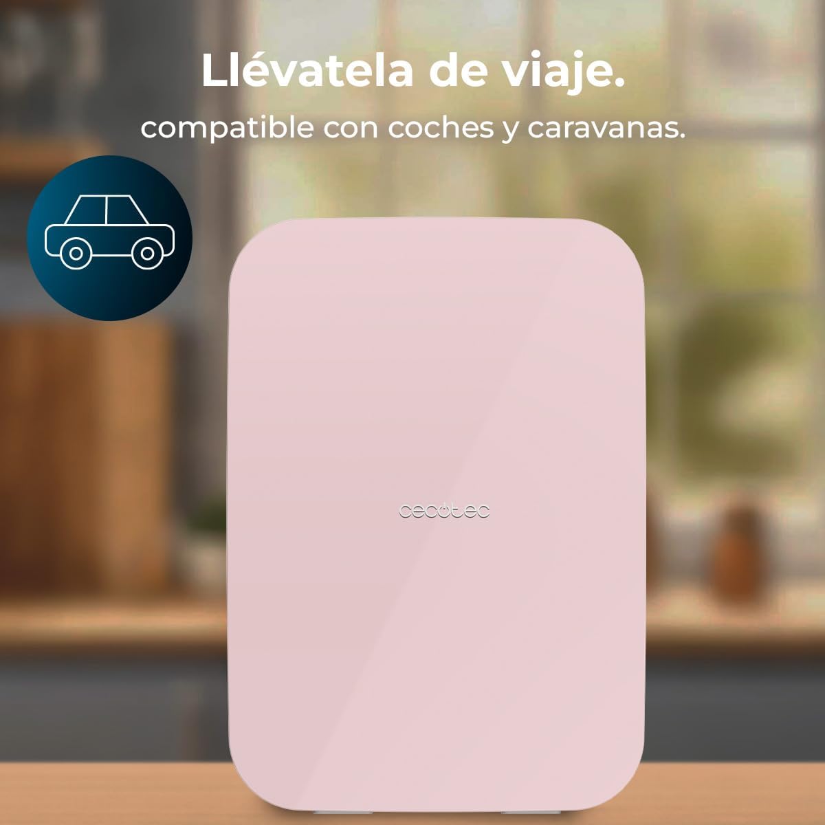 Cecotec - MiniCooling Bahamas Pink - 20L - refroidit 7°C, chauffe 65°C, 12V/220V, compact
