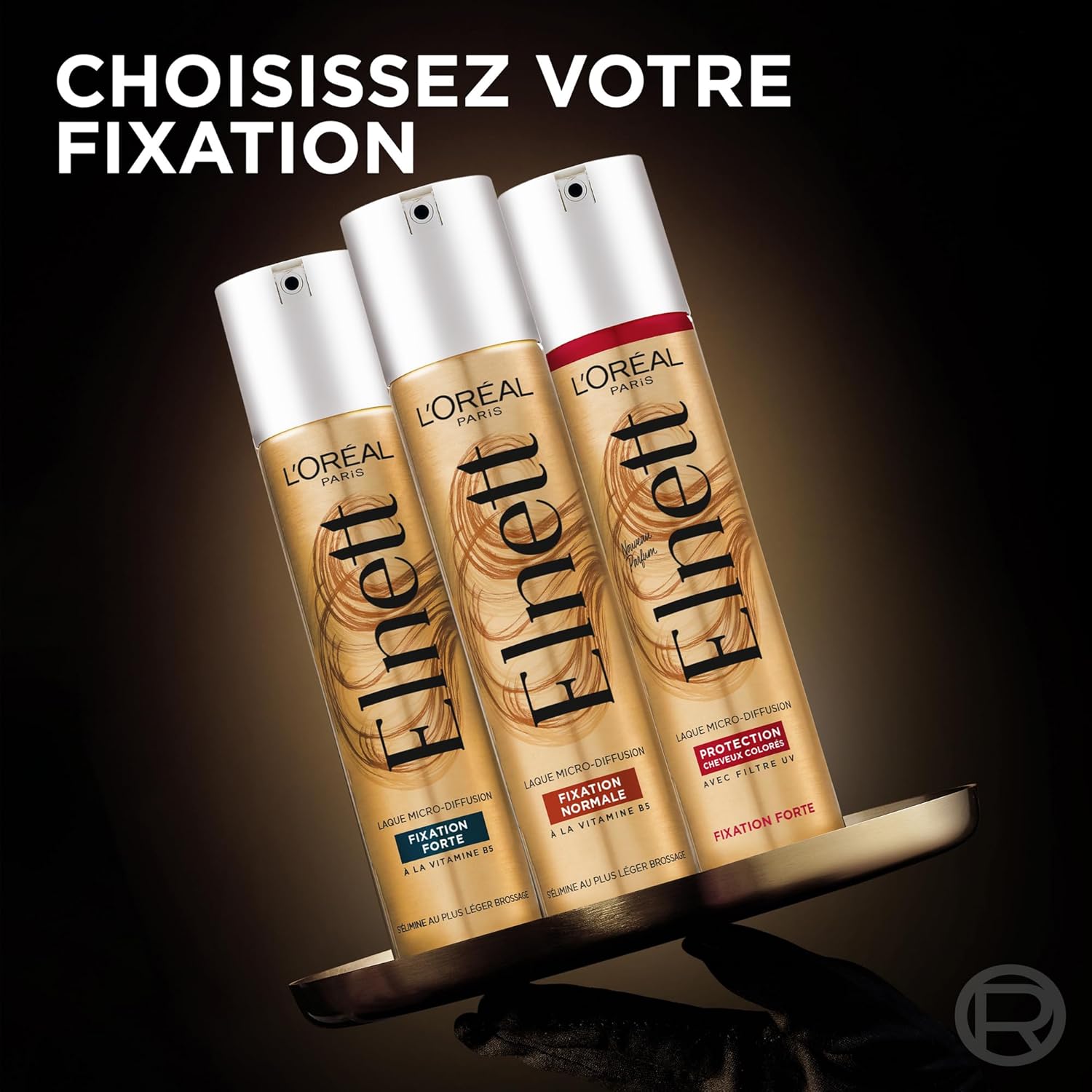 L'Oréal Paris - Elnett Satin - 300 ml - fixation normale, tenue 24h, vitamine B5