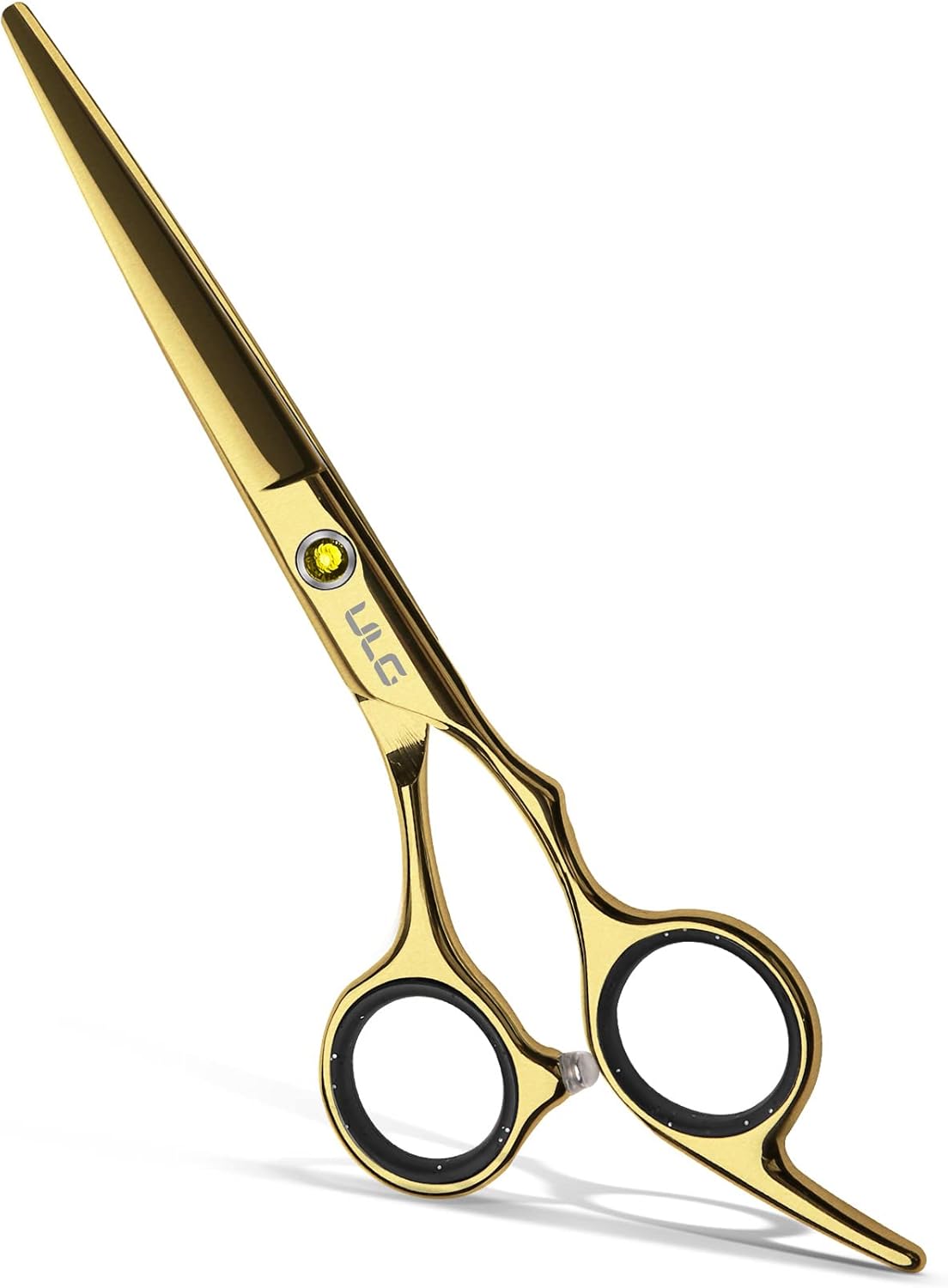 ULG - ciseaux de coiffure - 16,5 cm - lames rasoir inox, repose-doigt doré