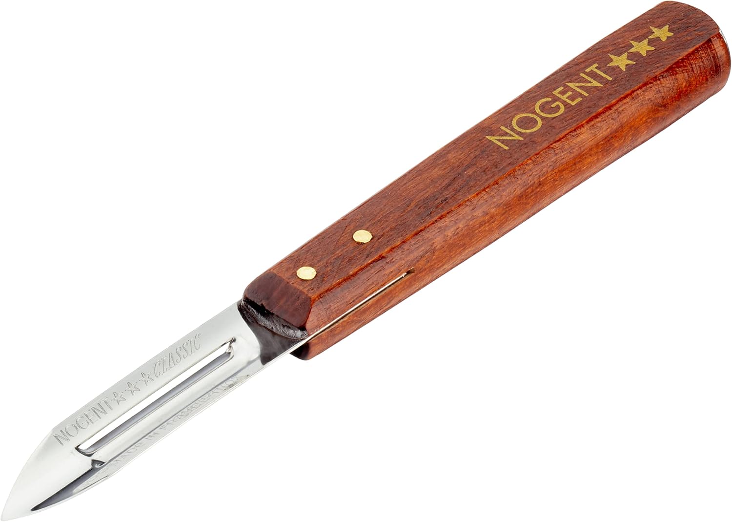 Nogent - éplucheur Classic bois merisier inox, compact et durable, 01210B
