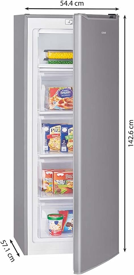 Bomann - congélateur GS 7340 - 168L, 4 tiroirs, inox, commande réglable - GS7340