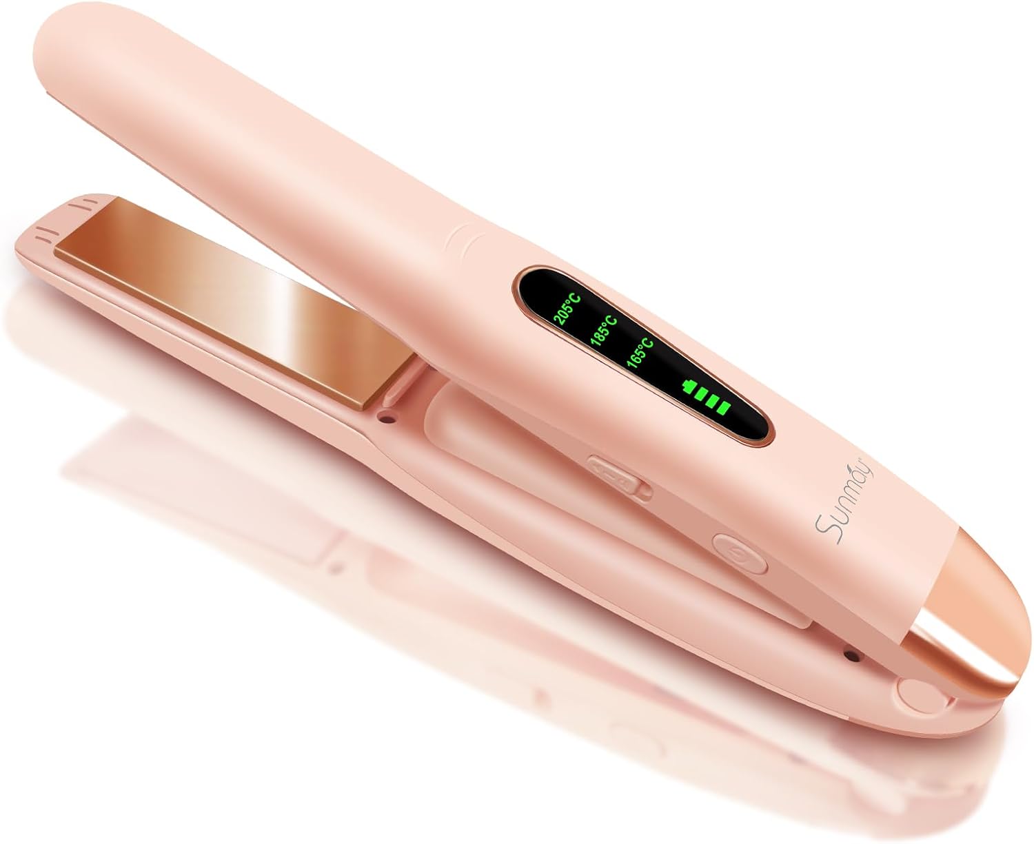 SUNMAY - Voga - mini lisseur sans fil, titane, 3 températures, USB, 5000mAh