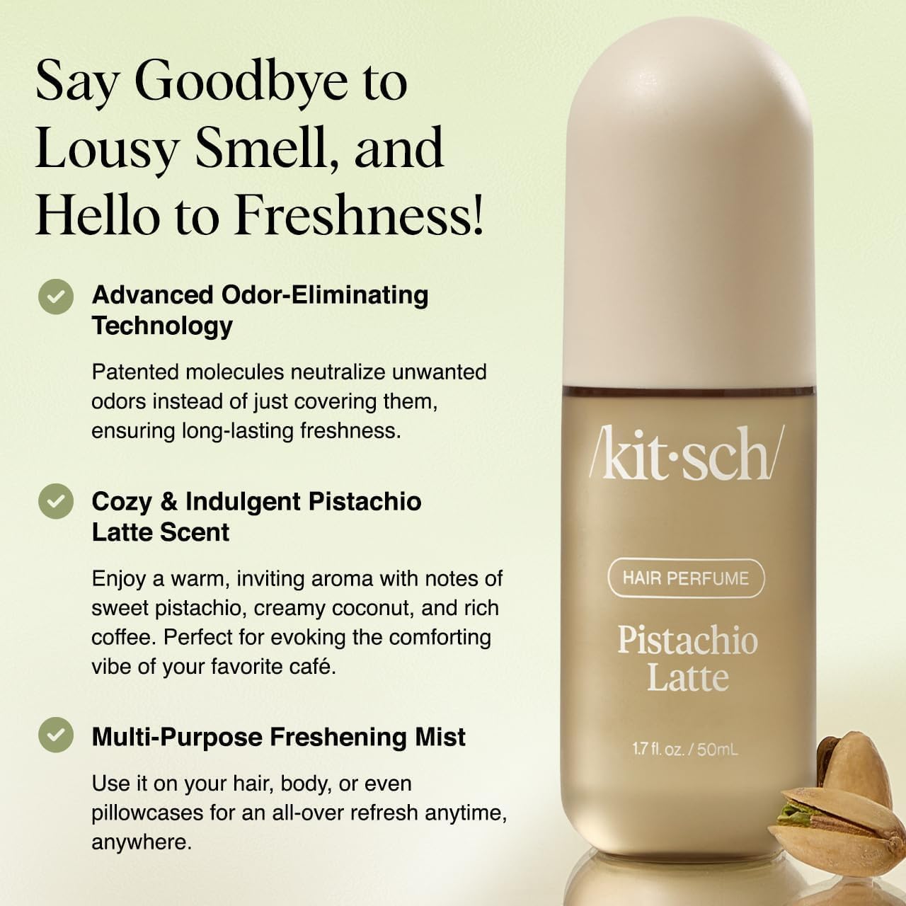 Parfum capillaire - Pistache Latte - parfum doux - soin cheveux