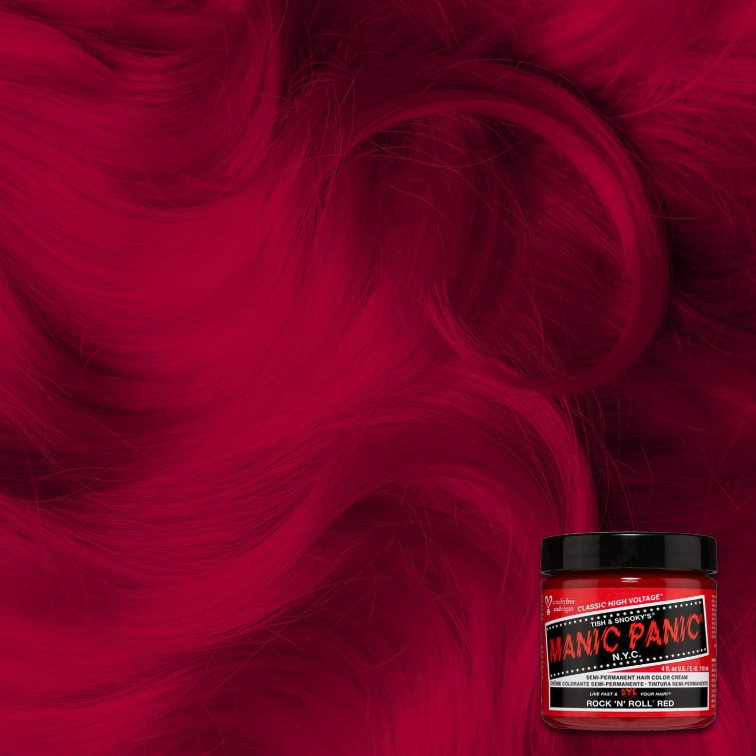 Manic Panic - Rock'N'Roll Red Classic - 118ml - coloration semi-permanente végane et sans cruauté