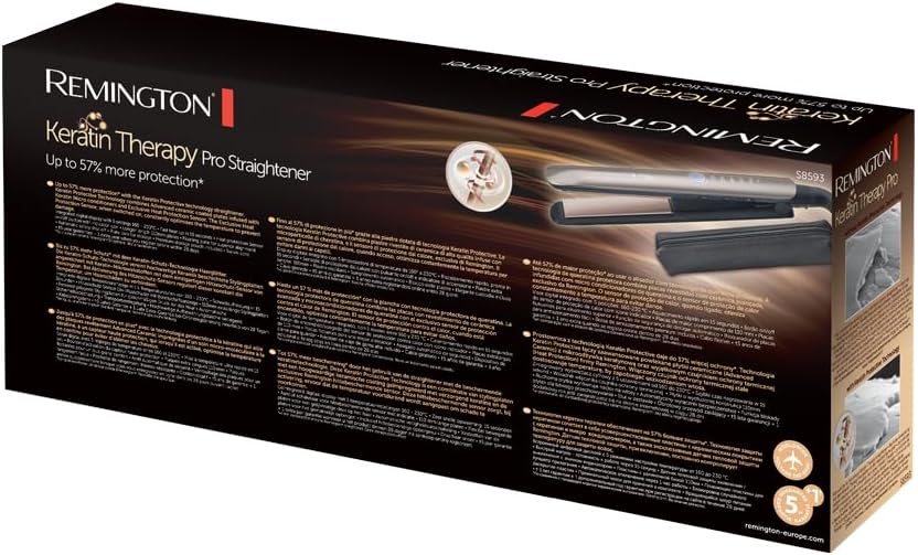 Remington - Lisseur Keratin Therapy, céramique, LCD, 160-230°C, S8593