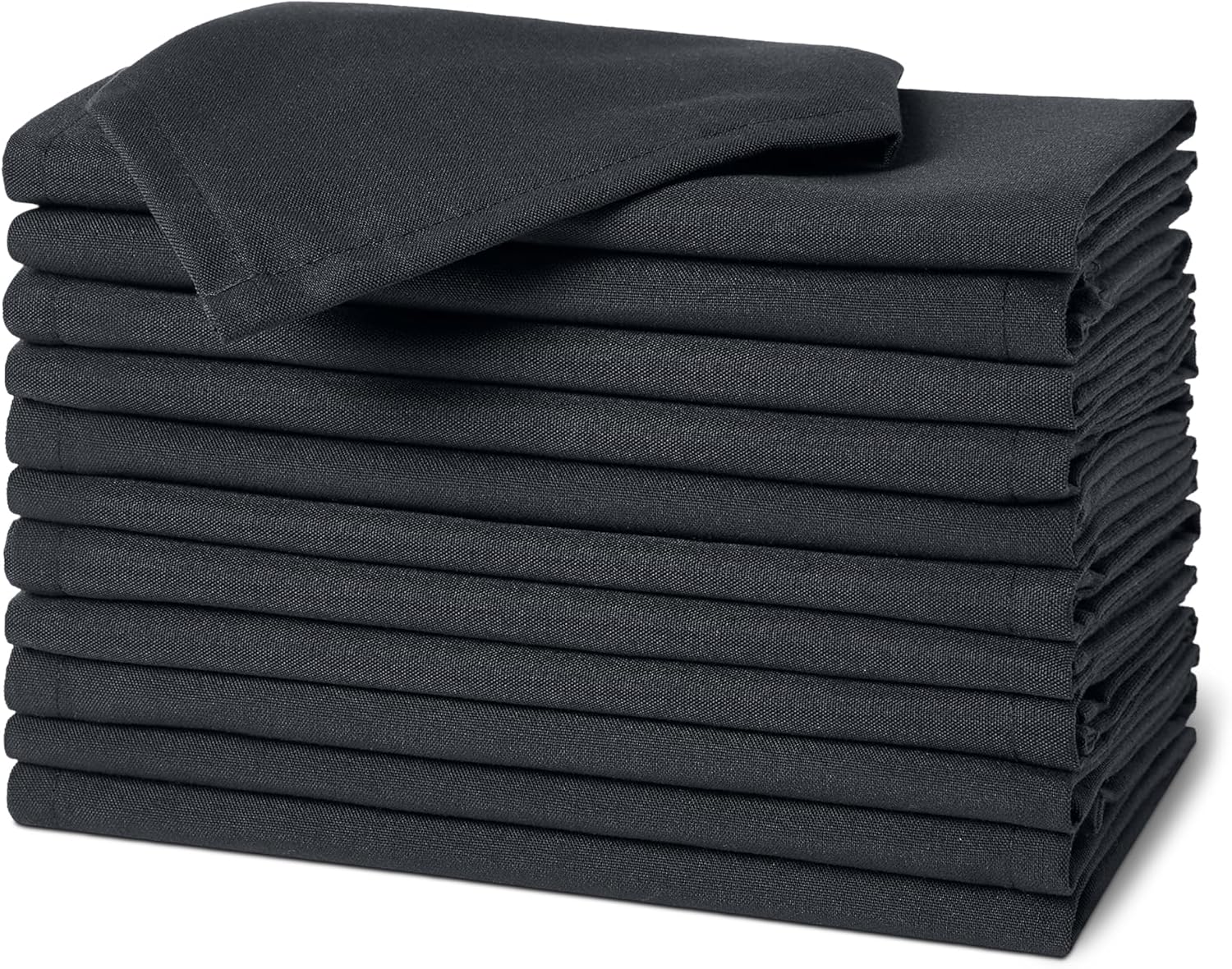 melyano Basics - Serviettes en tissu réutilisables 43x43cm - anti-taches et infroissables, lot de 12