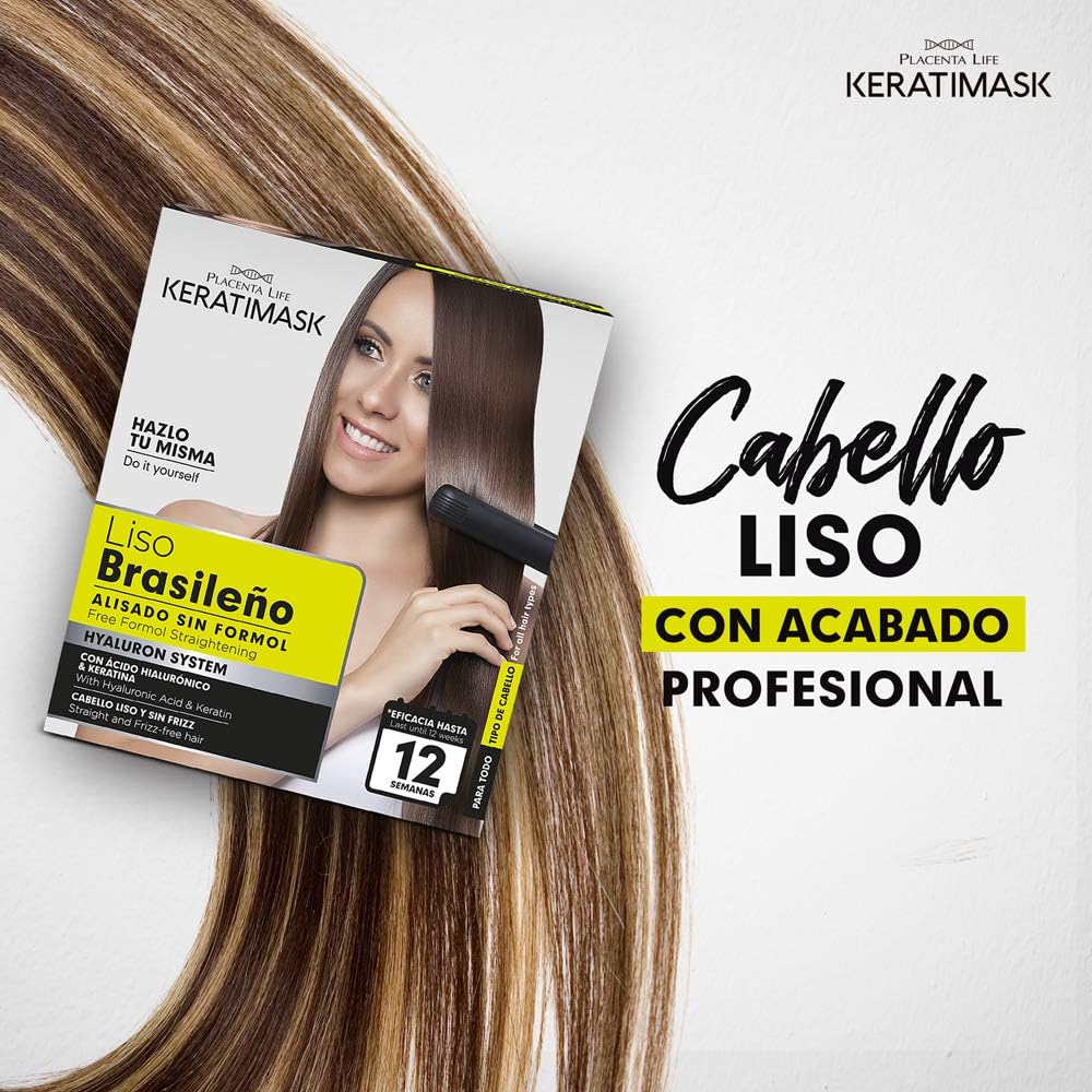 Be Natural - Kit Keratimask lissage brésilien, 3x380g, pro longue durée