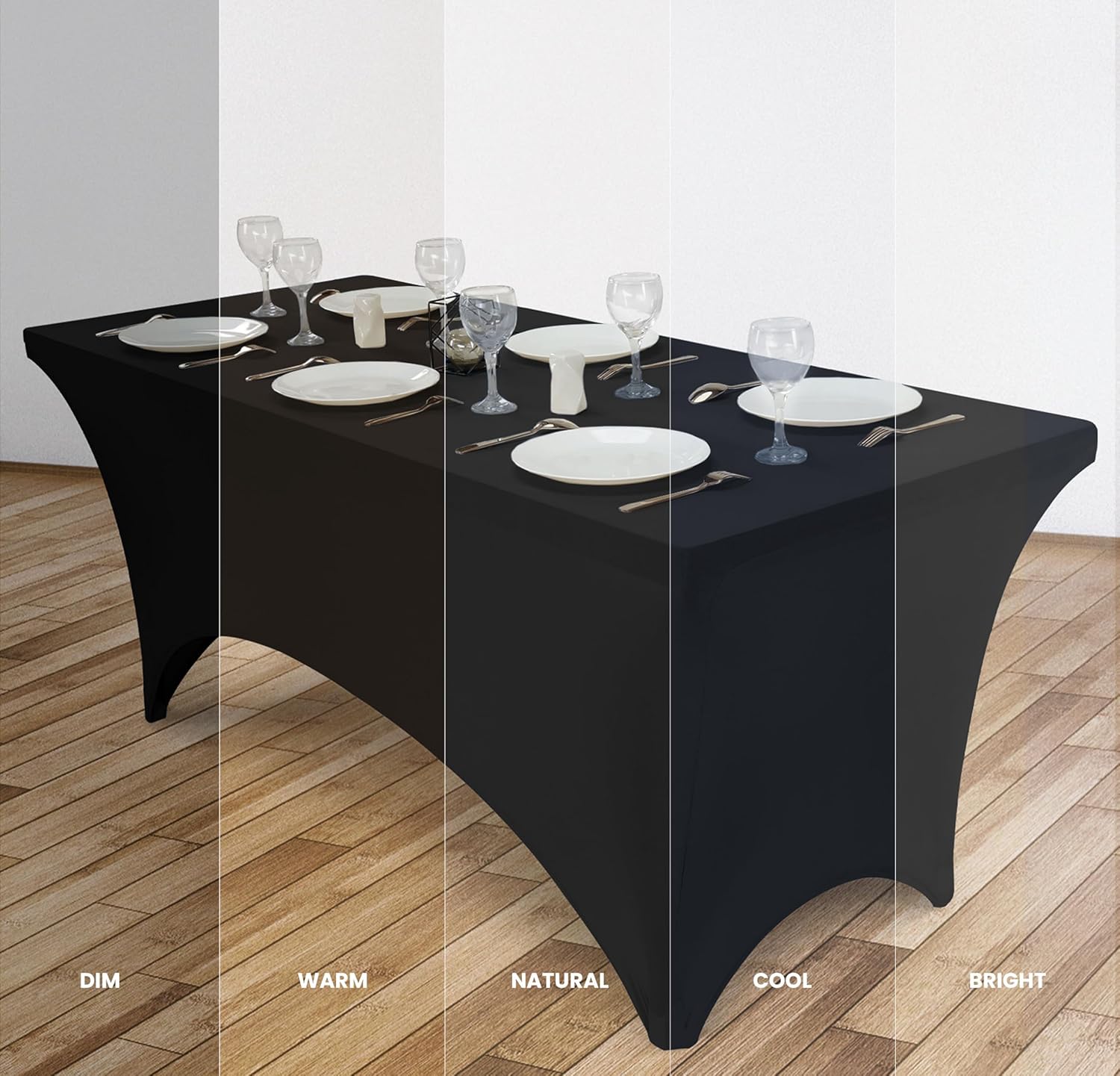 Utopia Kitchen - nappe extensible 183 cm - polyester spandex lavable noir