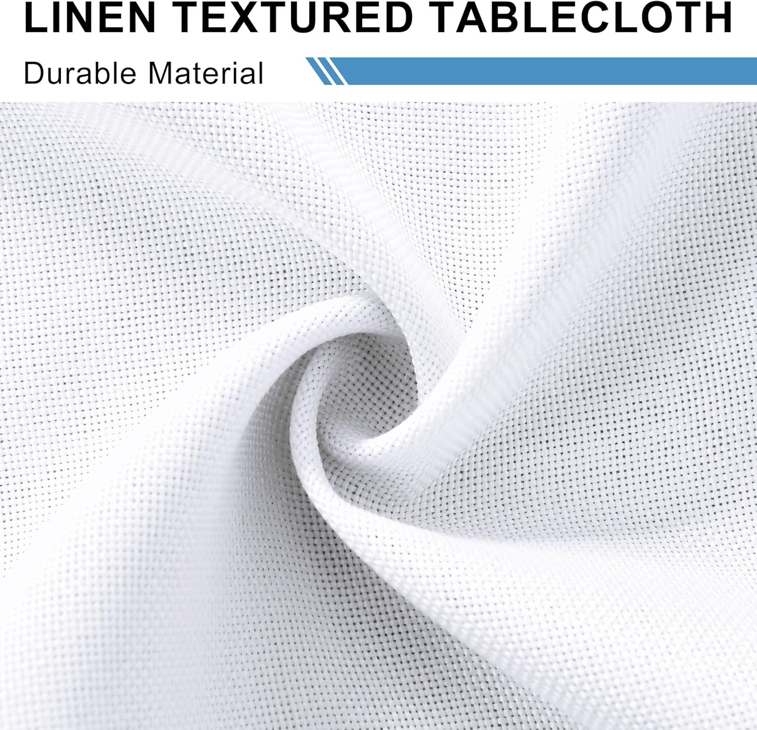 DWCN - nappe aspect lin - 135x300cm - lavable, imperméable, anti-tache