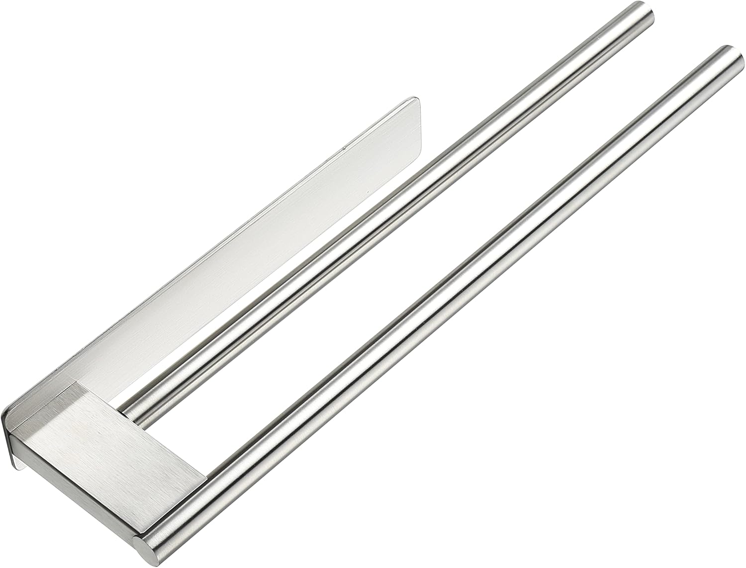 Porte-serviettes - double barre inox 304 - autoadhésif, mural, 40cm