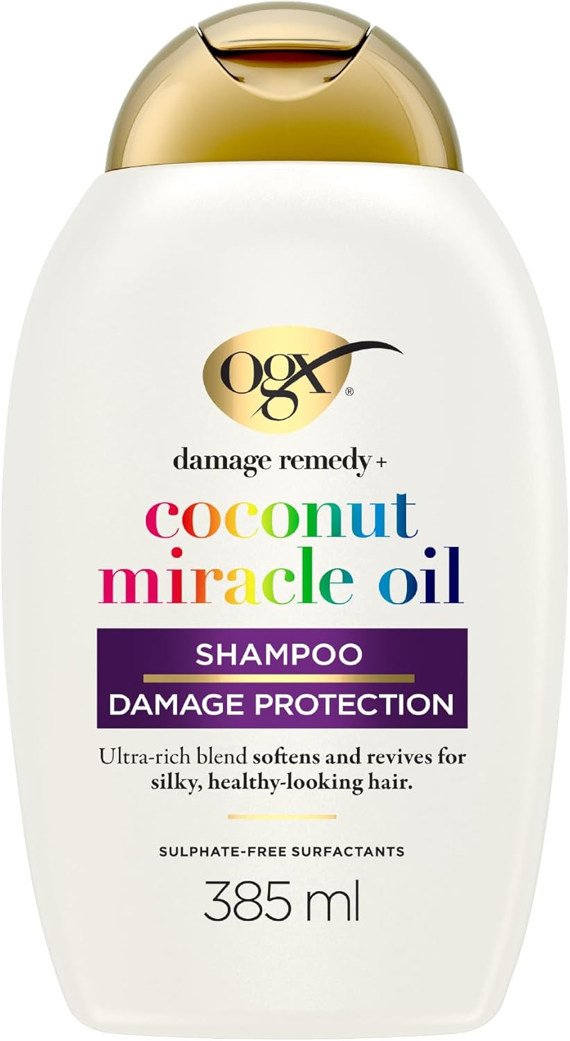 OGX - Shampooing Damage Remedy Coconut Miracle Oil - 385 ml - Répare et nourrit cheveux secs