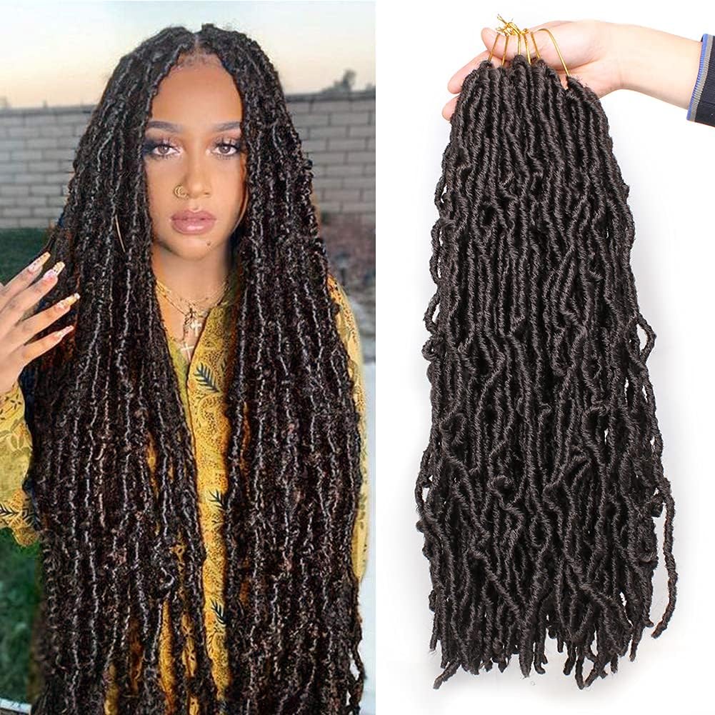 Xtrend - Nu Faux Locs 18 pouces - tresses au crochet, bouclées, 7 packs, 12 mèches