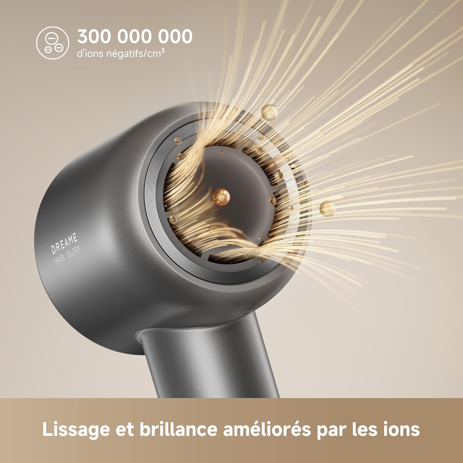 Dreame - Hair Glory Mix - 336g - 110 000tr/min, 3 embouts, ions, NTC