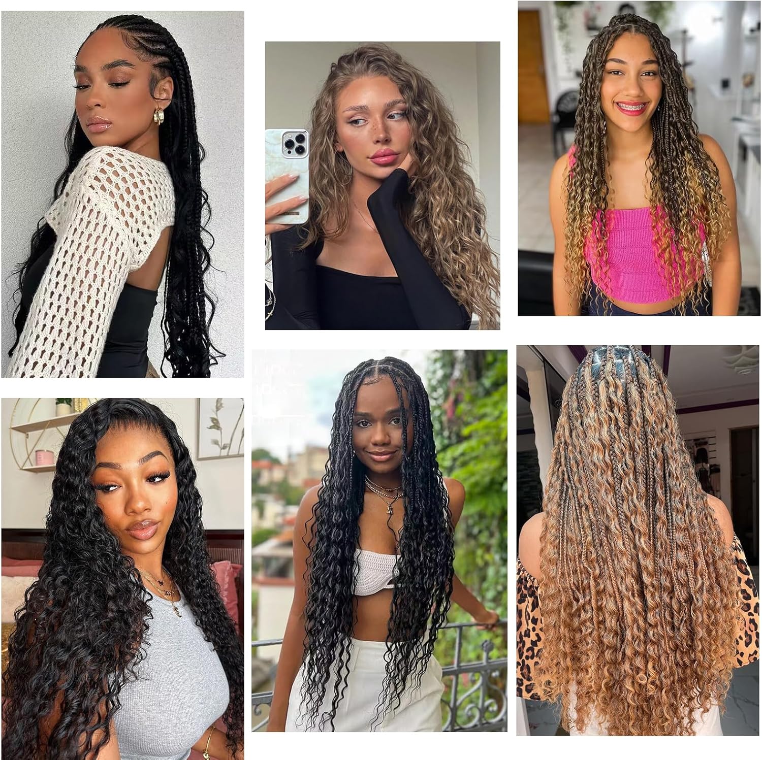 Extensions cheveux - Ocean Wave Deep Wave - 18 pouces - synthétiques bouclés, pack de 3, couleur 30#