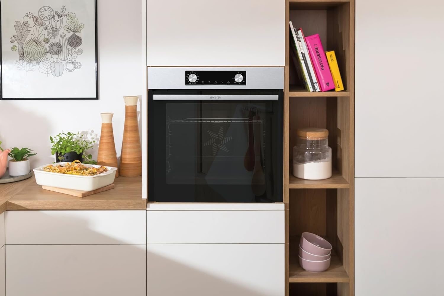 Gorenje - OptiBake encastrable - 77L - AirFry, AquaClean, grill, 300°C - BOS6737E02X