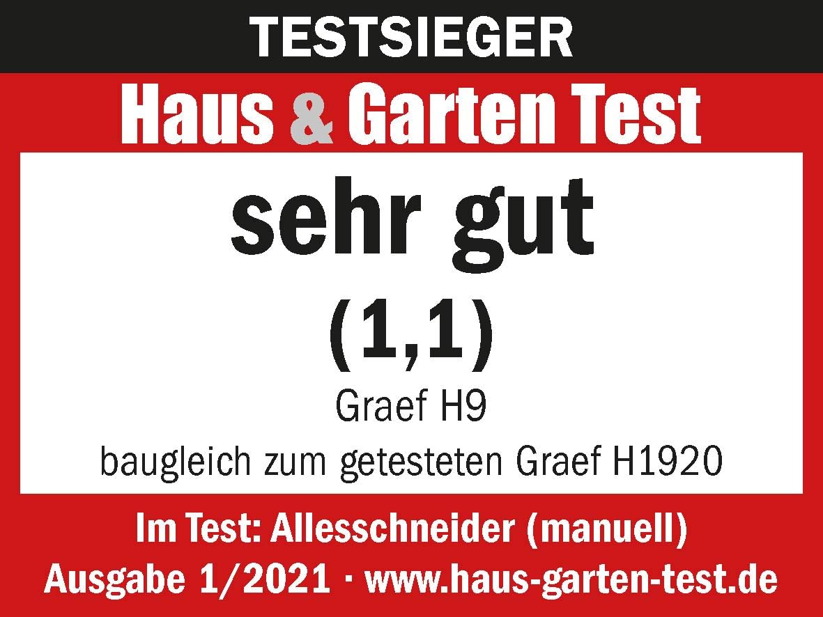 Graef - Manuale H9 - 190 mm - trancheuse inox, épaisseur réglable