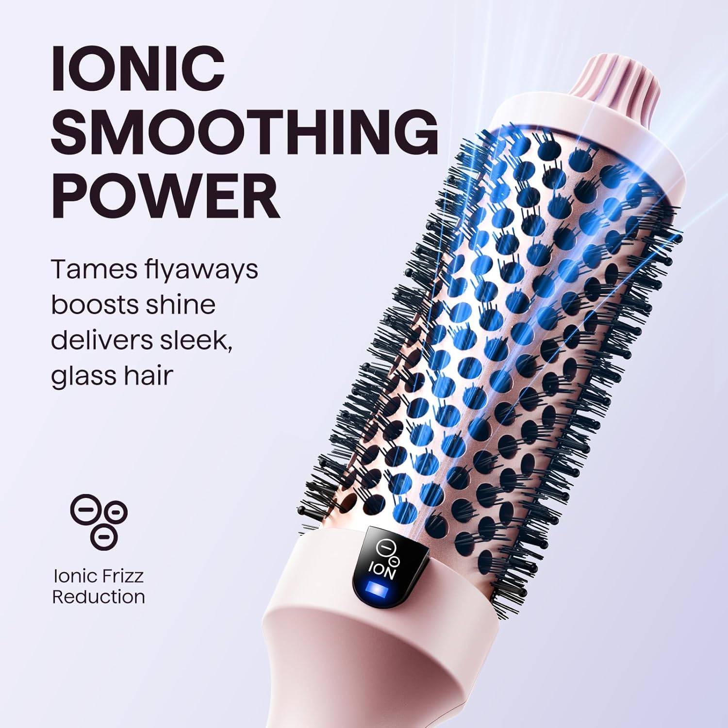 Wavytalk - Brosse Thermique Blowout Boost - 38mm - Boucles naturelles, 5 températures, ionique, double tension, Sakura R