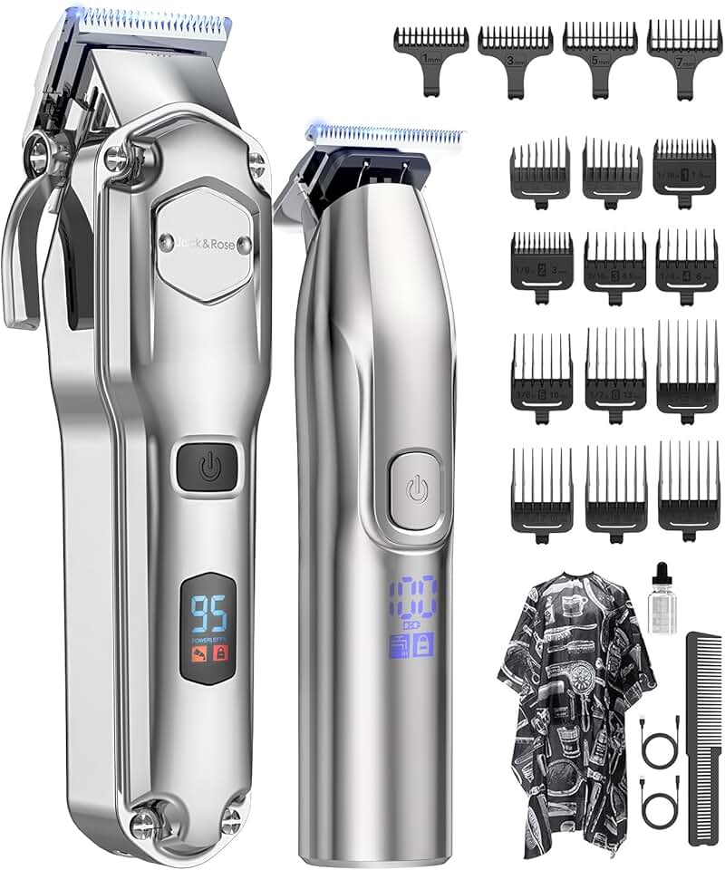 Tondeuse à cheveux - set professionnel étanche IPX7, coupe & barbe