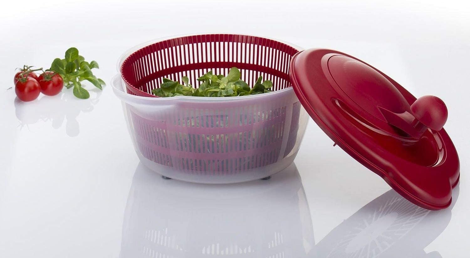 Westmark - Fortuna - 5 L, ø26 cm - plastique sans BPA, transparent/rouge - 243222ER