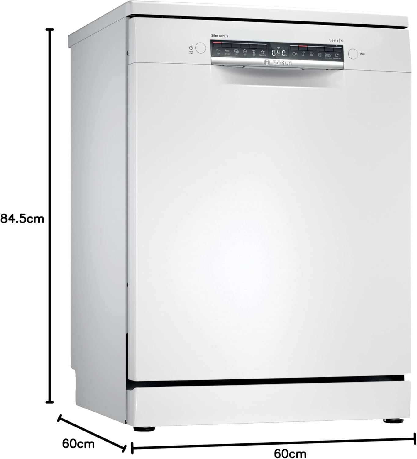 Bosch - Série 4 60cm, 12 couverts, silencieux, Home Connect