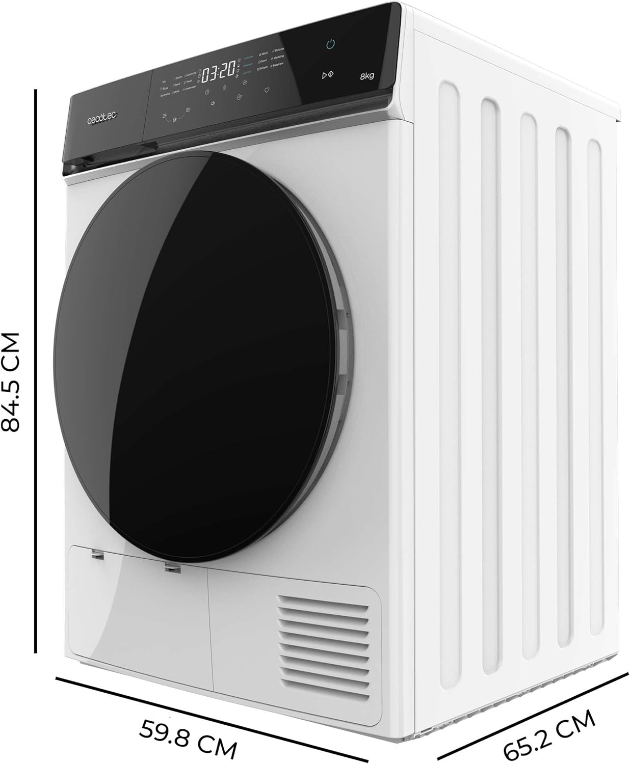 Cecotec - Bolero DressCode Dry 8400 - sèche-linge 8kg - pompe à chaleur, Classe A++, 15 programmes, écran tactile, DRY84