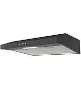 Hermitlux Hotte Aspirante 60cm Encastrable, 3 Vitesses, Évacuation & Recyclage, 200m³/h, avec Fil...