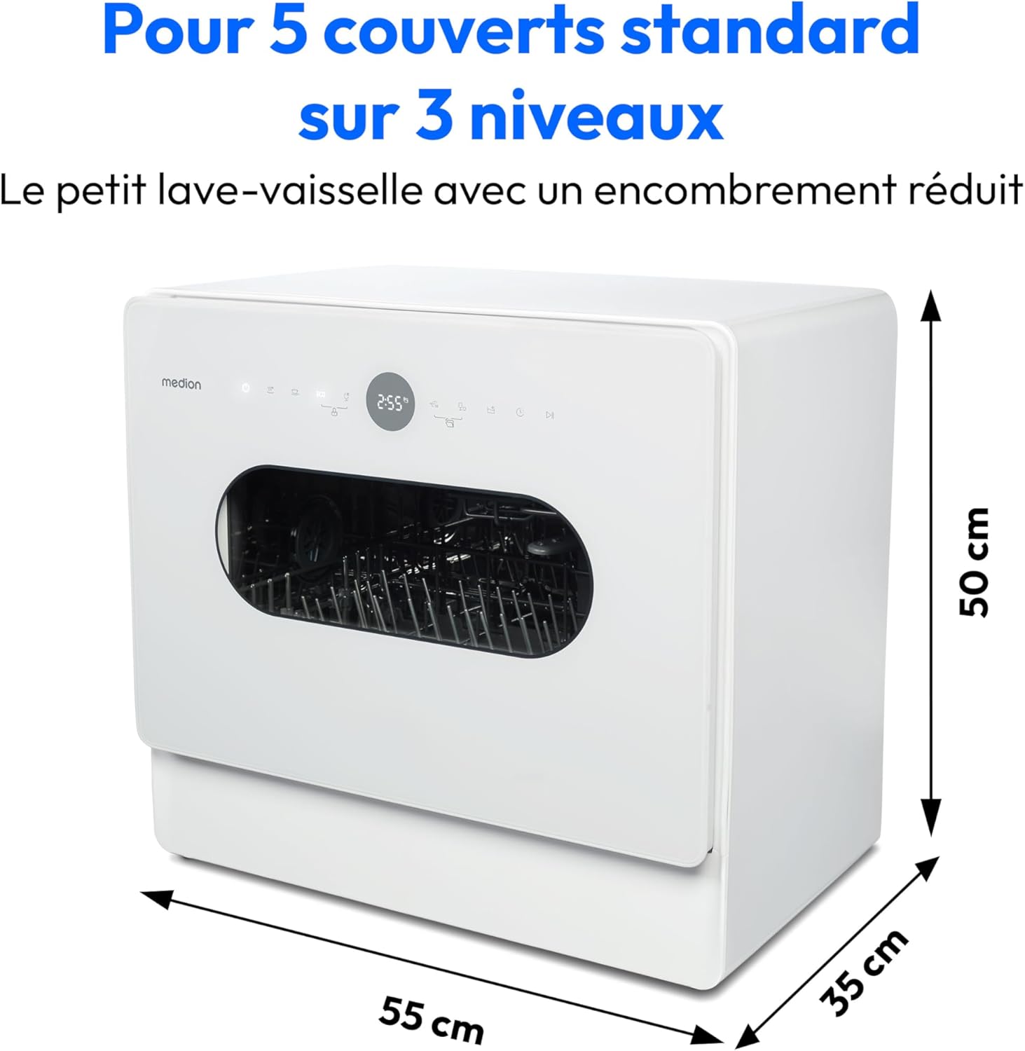 Medion - compact, 5 couverts, 7 programmes